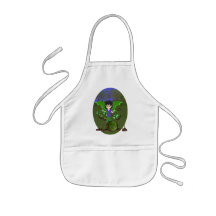 Green Dragon Winged Drummer Boy Faerie Aprons