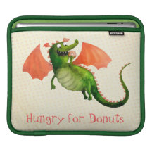 Green Dragon with Donut Sleeve For iPads