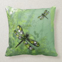 Green Dragonflies American MoJo Pillow pillows