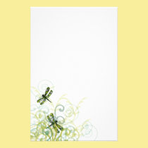 Green Dragonflies Stationery stationery