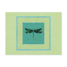 postcard - Inspirational green dragonfly.  Dragonflies are a sign of renewal and immortality. Gifts for dragonfly lovers.