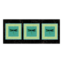 Green Dragonfly posters