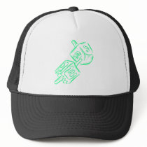 Green Dreidel hats by shopaholicchick Green Dreidel hats
