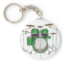 Green Drum Kit: Key Chains