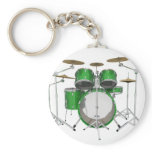 Green Drum Kit: keychains