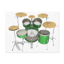 Green Drum Kit: Post Card