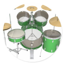 Green Drum Kit: Stickers