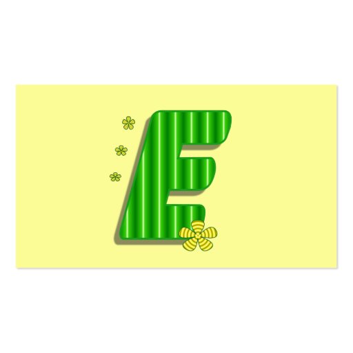 green E monogram Business Card (back side)
