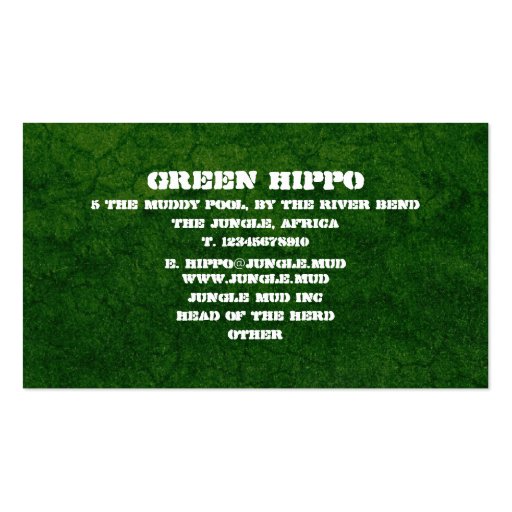 Green Earth - Customized Business Card (front side)