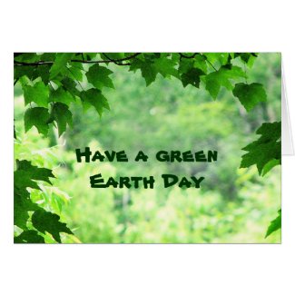 Green Earth Day Greeting Cards