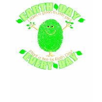 Green Earth Day ThumbTree Dark T-Shirt