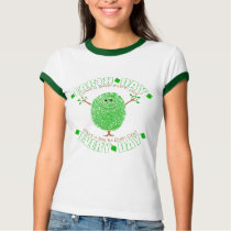 Green Earth Day ThumbTree Ladies Ringer T-Shirt