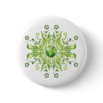 Green Earth Flower buttons by Makana101 Green Earth Flower buttons