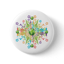 Green Earth Flower buttons