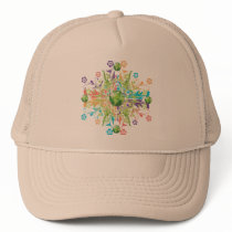 Green Earth Flower hats by Makana101 Green Earth Flower hats