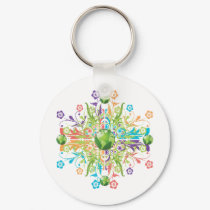 Green Earth Flower keychains by Makana101 Green Earth Flower keychains