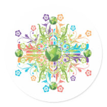 Green Earth Flower stickers by Makana101 Green Earth Flower stickers