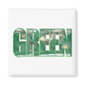 Green Earth Magnet by Curious_Dreams Green Earth Magnet