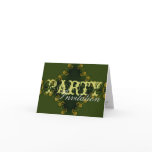 Green Earthy Party Invitation Greeting Card