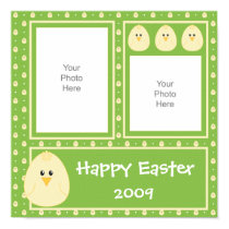 Green Easter Chick Scrapbook Page posters