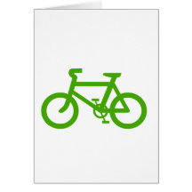 Green Eco Bicycle Greeting Card