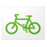 Green Eco Bicycle Memo Pad