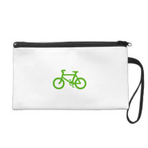 Green Eco Bicycle Wristlet Purses