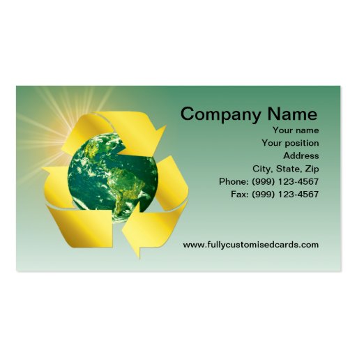 Green Eco-Friendly Business Card (front side)