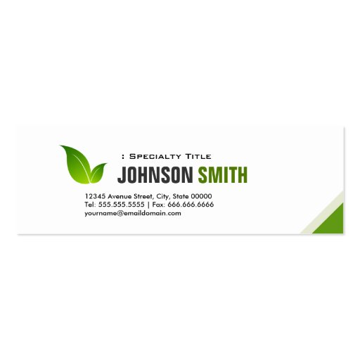 Green Ecology Bio - Elegant Organic Recyclable Business Card Templates (front side)