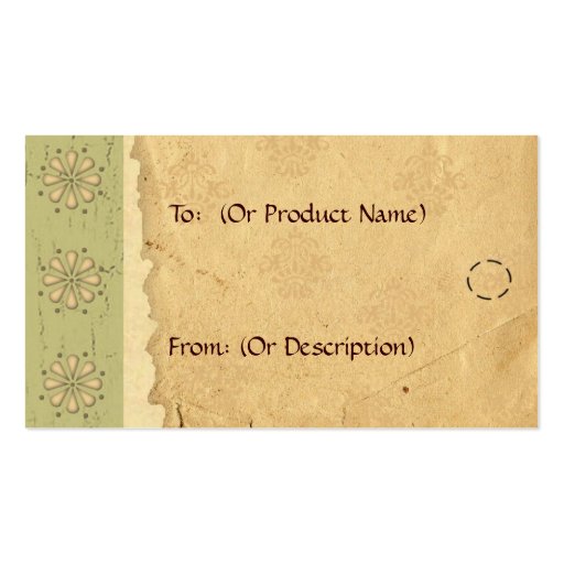 Green Edge Hang Tag Business Card (back side)