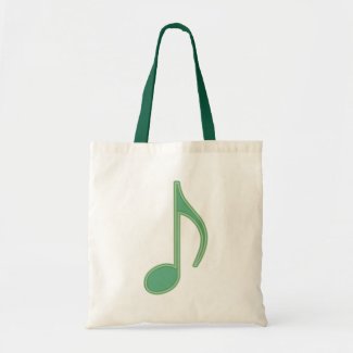 Green Eighth Note bag