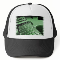 Green Electric Guitar Close-up hats