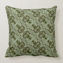 Green elegant abstract pattern pillow cushion pillows