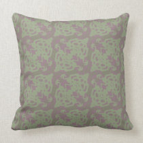 Green elegant abstract pattern pillow cushion pillows