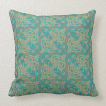 Green elegant abstract pattern pillow cushion pillows