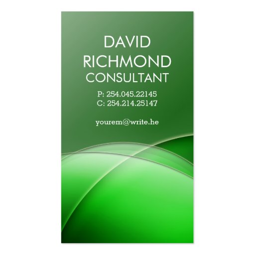 Green Elegant Professional and Sleek Business Card : Zazzle