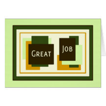 Green Employee Appreciation Great Job Card