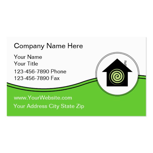 Green Energy Business Cards (front side)