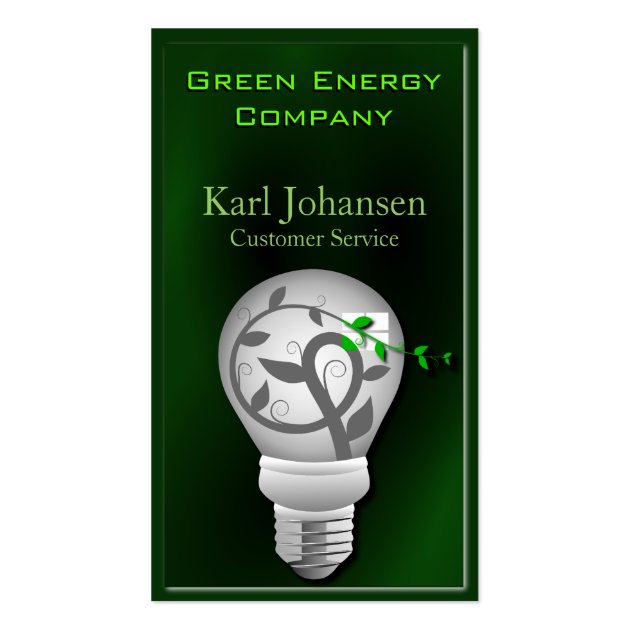 Green Energy Environmental Business Card