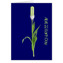 Green Energy Flower Card Template