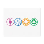 Green Energy Symbols Postcards
