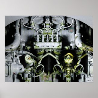 Green Engine Digital Artwork print