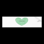 Green Envious Heart bumper stickers