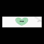 Green Envy Heart bumper stickers