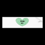 Green Envy Me Heart bumper stickers