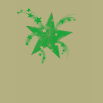 Green Exploding Stars t-shirts