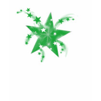Green Exploding Stars t-shirts