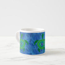 Green Eye Turtle Espresso Mug mugs