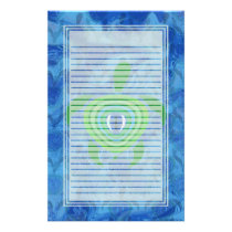 Green Eye Turtle Lined Stationery