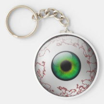 Green Eyeball Keyring Key Chain